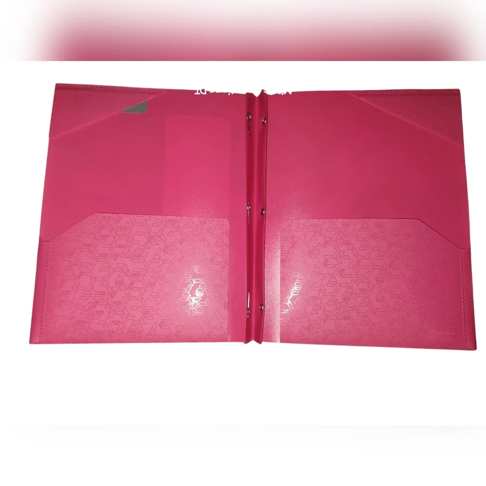 Mead Five Star 3 Prong Pink Folders w/ Reinforced Insertable loose-leaf paper